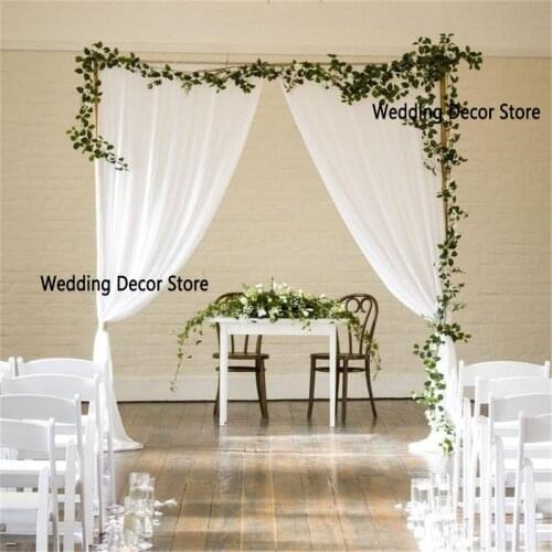 Transparent Chiffon Drapes Panels for Wedding Events Party Decor Backdrop Draping Curtains Stage Background Photo Booth