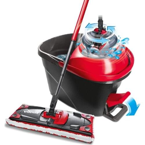 Vileda Ultramat Turbo Mop with push and bucket 2in1 Cleaning Set Home Office Mop with push. Mop lentika