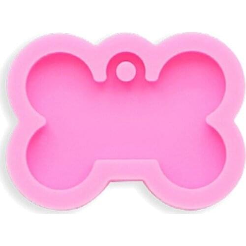 Silicone Bone Shape Pendant Resin Mold DIY Dog Tag Dog Bone Shaped Keychain Resin Casting Mold Resin Crafting Tools