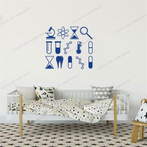 Chemical Equation Modern Vinyl Wall Decal Science University School Laboratory Vinyl Wall sticker Classroom Home CX719