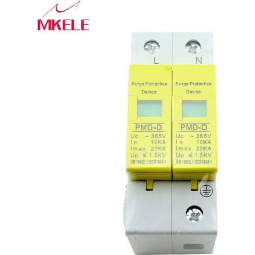 Surge Protector SPD 10KA~20KA 385VAC 1P+N Mini House Low-voltage Arrester Device High Quality Lightning Protection Protective