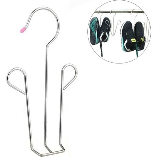Household Shoes Drying Rack Hanger Hook Stainless Steel Hanging Shelf Organizer Space Saving Home Wardrobe Storage wholesales