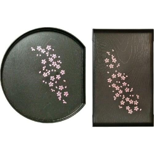 Tanaka Japanese tray tea tray Fresh Fruit Platter black rectangular resin tray tea tray