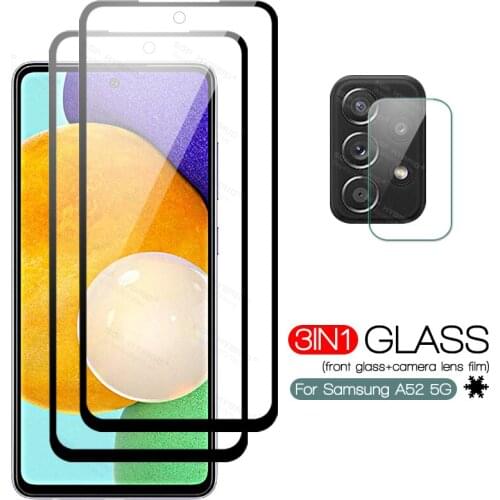 For Samsung a52 Tremp Safety Glass on For Samsung Galaxy A72 A52 A32 5G A42 A12 A02 A02s 4G Camera Screen Protector Sklo Shield