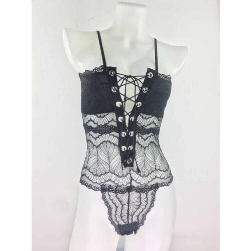 Women Sexy Lingerie Lace Underwear Sleepwear Bodysuit Bodydoll Jumpsuit One-piece Uniform Costumes Bodysuits Uniform Costume