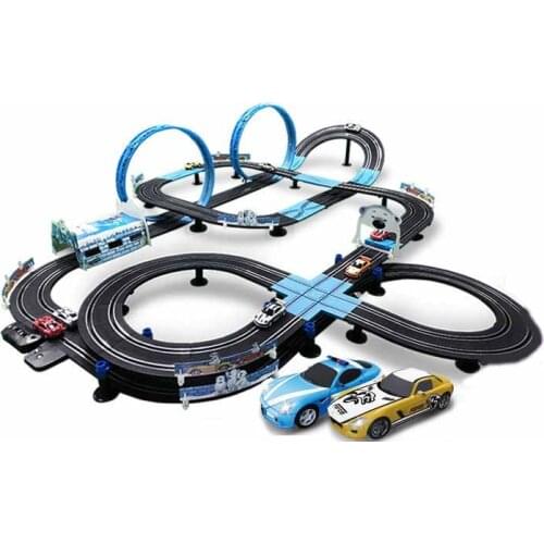 1:64 Track Electric Autorama Circuit Car Double Electric Remote Control Toy Car Interactive Racing Track Toys Race Track For Boy
