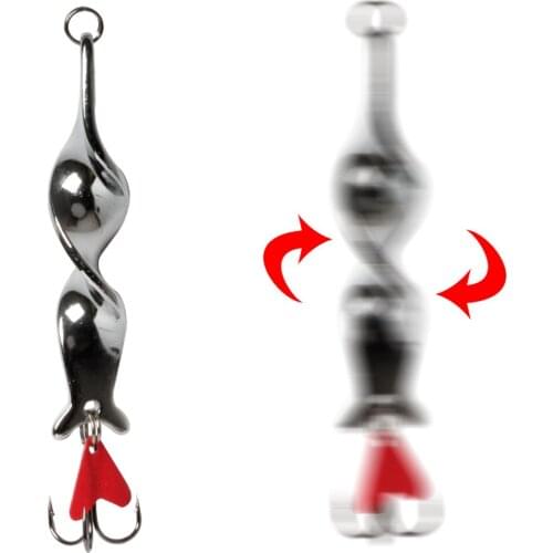 1Pcs Metal Spinner Spoon Fishing Bait Fishing Lure Silver Color Catfish Bass Lures 360 Rotation Weight 10g/14g/21g/28g Pesca