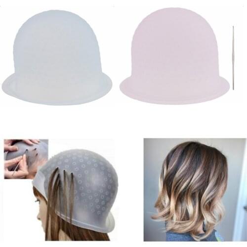 1PC Professional Reusable Hair Coloring Bleaching Caps with Hook Salon Home Tools
