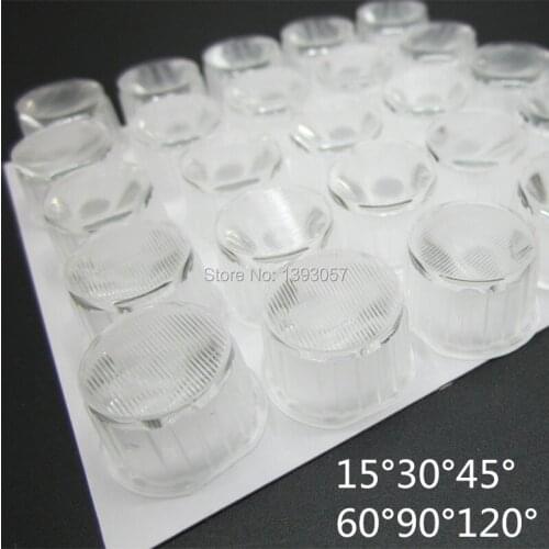 100pcs/lot 1W 3W waterproof Stripe Lenses Holder 15 30 45 60 90 120 Degree, Optical PMMA LED Lenses For Wall Washer Lamp
