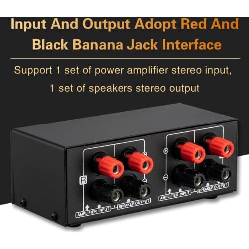 150W 14AWG Desktop Passive Speaker Volume Control Box Amplifier Speaker Volume Adjustment & Separate Left/Right Channel Control