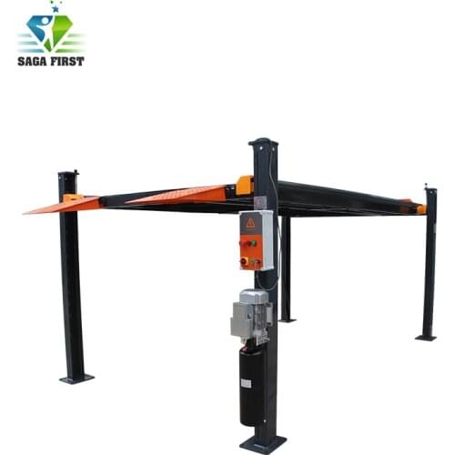 2 Floor Four Post Car Parking Equipment /4 Poles Car Parking Lift