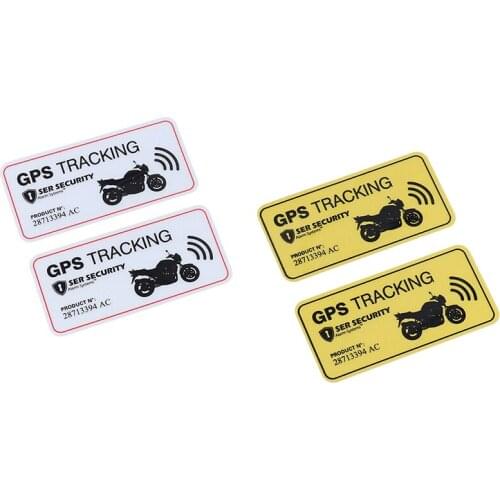 Warning lable GPS TRACKING Alarm system sticker Anti-Theft warning sticker for car bike sticker reflection light 2pcs