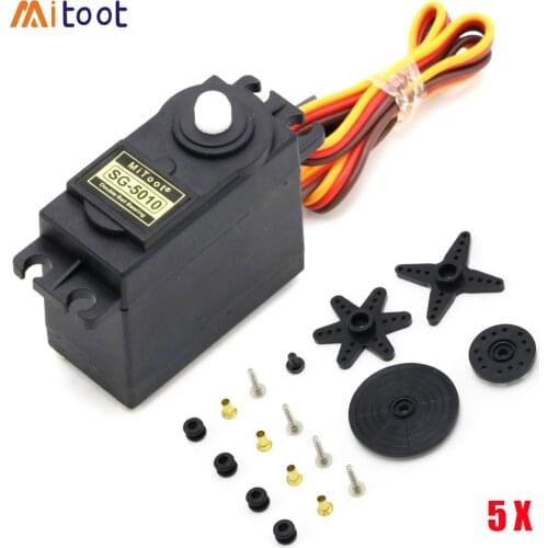 5set/lot Mitoot High Torque Motors SG5010 Servos Metal Gear Apply for RC Racing Car Robot Helicopter and Ships