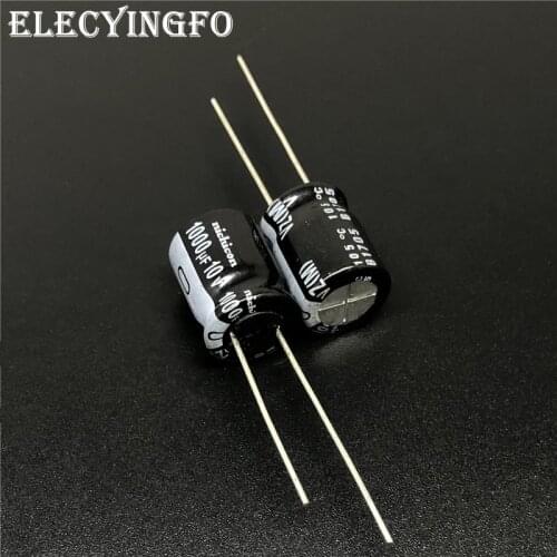 5pcs/50pcs 1000uF 10V1000uF NICHICON VZ Series 10x13mm Wide Temperature Range Aluminum Electrolytic Capacitor