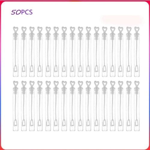 50pcs Empty Bubble Soap Bottles Wedding Birthday Party Children Toy Baby Shower Bubbles Maker Kids Outdoor Fun Bubble Toy
