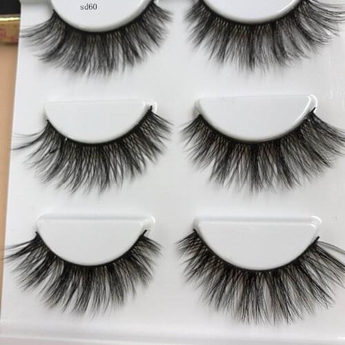 6 Pairs/2boxs Mink Eyelashes Makeup Wispy Long 3D Mink Hair Lashes Eyelash Extension Make Up False Eyelashes Maquiagem Cilios