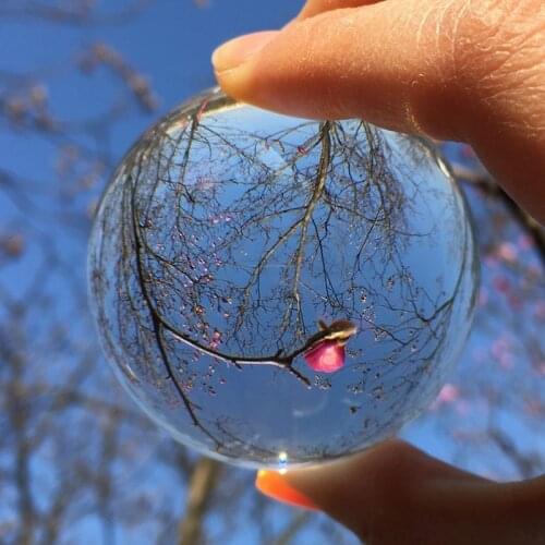 60/70/80MM Crystal Ball Photography FengShui Magic Glass Ball Home Decor Glass Sphere bola de cristal