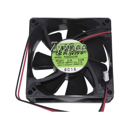 80X80X25MM PUDC24Z4R 24V 0.1A 2.4W LR108118 6SE7016 2Wires 8CM Inverter Fan