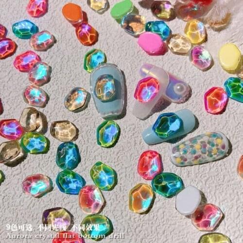100PCS/PACK Nails Ice Rhinestone Accessories Decoraciones,10*8mm Manicure DIY 3D Stones/Charms/Oranments Luxury Supply Wholesale