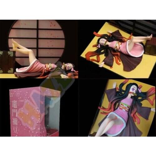 Anime Demon Slayer Kimetsu no Yaiba Kamado Nezuko Sexy Lying Version Figure Toy In Box