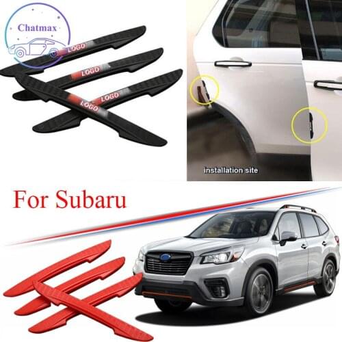 Car Door Bumper Trim Universal For Subaru Forester Outback BRZ WRX 4Pcs PVC Anti-Collision Strip Protector Strip