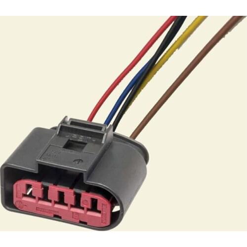 Free shipping 10 pcs 1J0973775A Mass Air Flow Sensor 5 Pin Connector Plug with wire or without wire