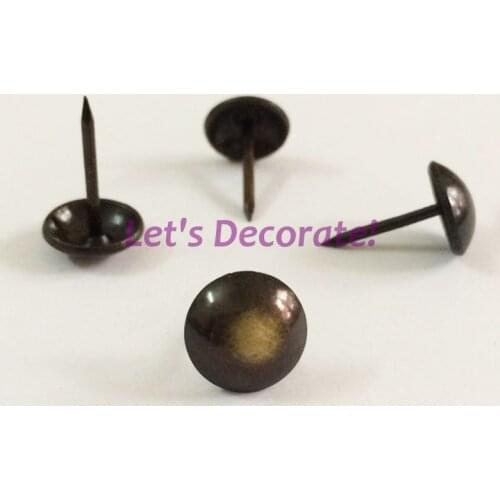 Free shipping 500pcs/lot 11mm Steel Bronze Color Plated Home or Garden Decorative Tacks, Hobnail, Upholstery Nail