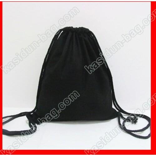 200pcs/lot) size 30x35cm 12oz black canvas drawstring backpack kids for DIY paiting