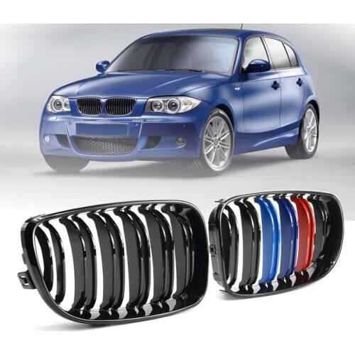 E82 E88 Carbon Fiber Front Bumper Grille RacING Grill Mesh For BMW 1 Series E81 E82 E87 E88 2008 - 2013 Gloss / Matte Carbon