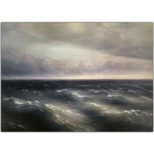 Holover Ivan Aivazovsky"The Black Sea"Romanticism Seascape Canvas Oil Painting Poster Aesthetic Wall Home Interior Decoration