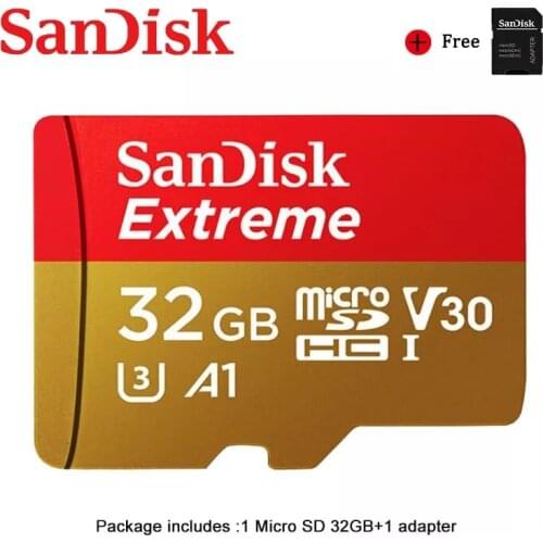 SanDisk Original Extreme Micro SD Card A2 U3 V30 128GB 256GB Flash Memory Card 64GB 32GB TF Card microSDHC/microSDXC For