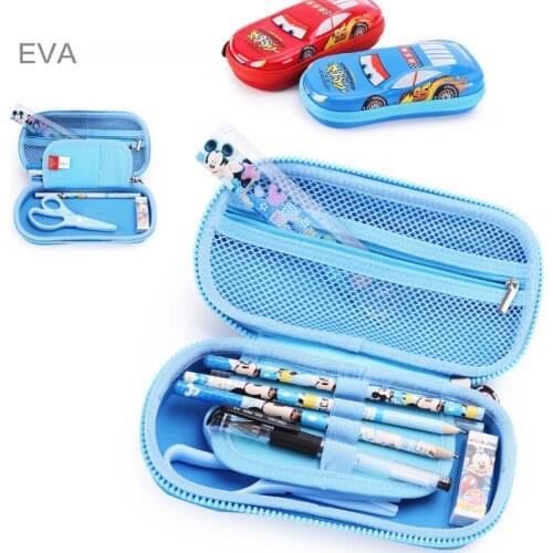 Cute Pencil Case Kawaii Car Penalty Pencilcase Large Boys Girls Gifts Pen Case Bag Zipper Waterproof Pouch Box School Supplies