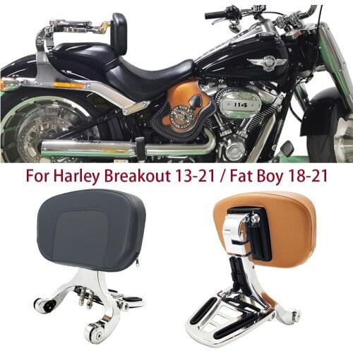 Motorcycle Multi-Purpose Driver Passenger Backrest For Harley Softail Fat Boy FLFBS FLFB 2018-2021 Breakout FXBRS 2013-2021