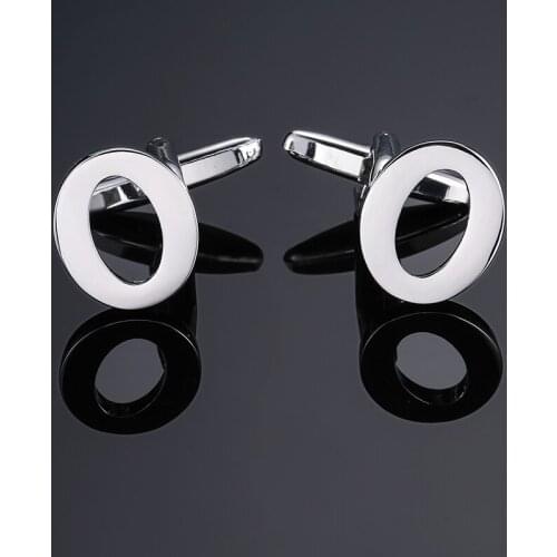 DY new High grade brand Brass material Silvery letter O Cufflinks Mens French shirt Cufflinks free shipping