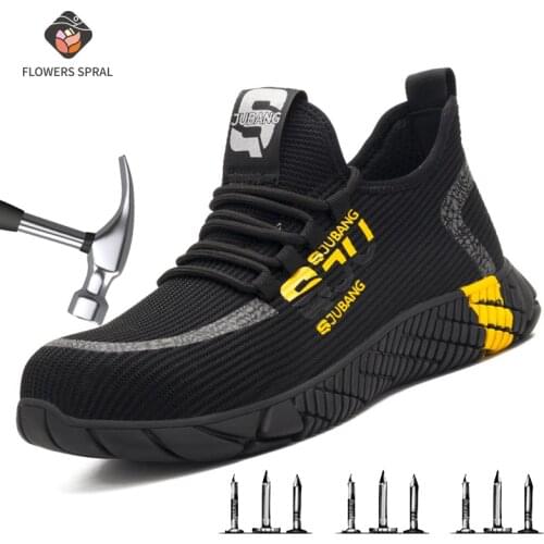 Mens Breathable Mesh Safety Boots Rugged Work Shoelaces Low Carbon Steel Toe Anti-Smashing XL 36 to 48 Brand New 2021