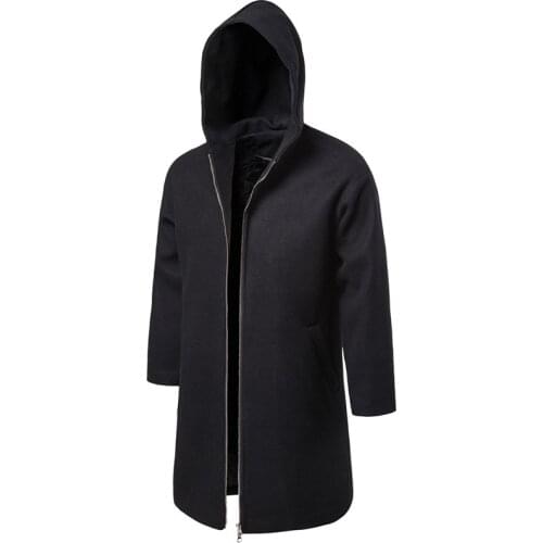 Mens Coats Fashion Woollen Overcoat Winter Autumn Male Long Business Smart Casual Thick Blends Brand Mens Clothes
