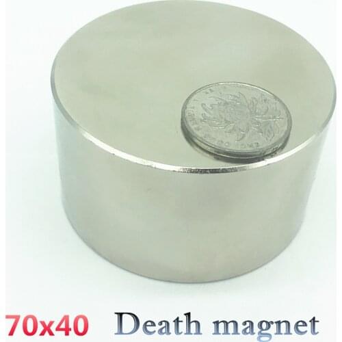 Neodymium magnet 70x40 N52 rare earth super strong powerful round search permanent magnets 70*40 70x30mm gallium metal