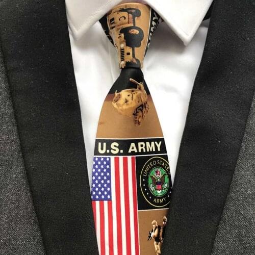 New Fashion Mens Ties American US USA National Pennants Flag Pattern Neckties