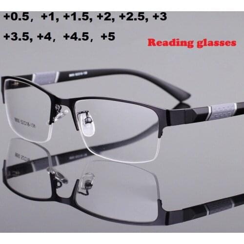 Half Frame Reading Glasses Presbyopic Eyewear Male Female Far sight Glasses +1.0+1.5+2.0+2.5+3.0+3.5+4.0 Unisex