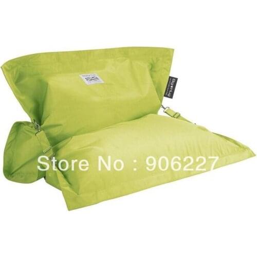 The original !! outdoor buggle up lime bean bag, waterproof safe belt buckle green beanbag chair - free shipping