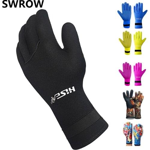 Diving gloves 3MM neoprene gloves non-slip cold and warm handguards scratch-resistant diving gloves diving equipment