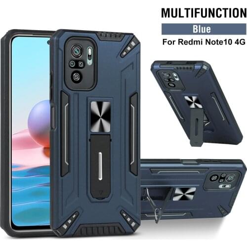 Shockproof Armor Metal Case For Redmi Note 10 10S 9A 9T 9C 9 Pro 8pro 8A Magnetic Ring Cover For Xiaomi 11 Lite 10T Poco F3 X3