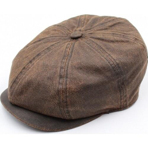Retro Octagonal Newsboy Cap Man Peaked Beret Male Artist Flat Ivy Hat Classical