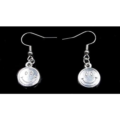 20Pairs Simple Design smiling smiley face Drop Earrings For Women Girl Retro Drop Earrings Cute Small Object Earring Jewelry