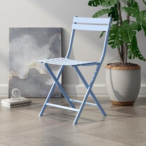 Nordic Balcony Lunch Break Table And Chair Three-piece Outdoor Courtyard Cafe Iron Leisure Folding Table And Chair