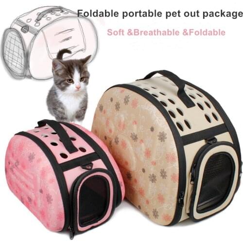 Dog Carrier Bag Portable Cat Handbag Foldable Travel Pet Bag Puppy Carrying Mesh Shoulder Dog Bag S/M/L