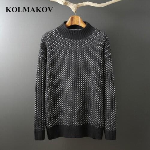 KOLMAKOV New Mens Sweaters Spring Mens Warm Turtleneck Sweater Fashion Casual Sweatcoats Men Thick Knitted Pullovers M,L,XL,XXL