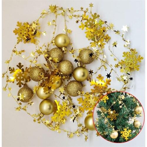 2021 New Merry Christmas Tree Decor Balls Rattan Hanging Ornaments Gift Holiday Wedding Party Home Room Decoration Accessories