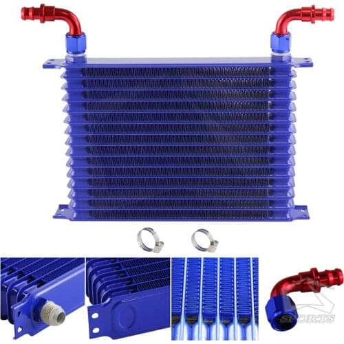 10AN 15 Rows Oil Cooler Trust Type + 90 Degree Fittings