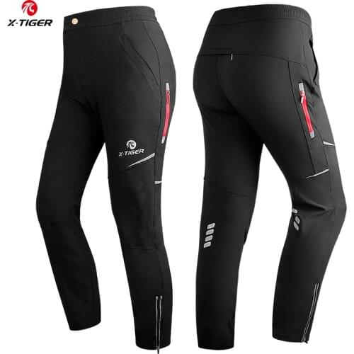 X-TIGER Cycling Pants Men Sports Pants MTB Night Reflective Trousers Hiking Breathable Trousers Summer Anti-UV Bicycle Bike Pant